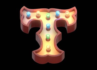 Karnaval lambası yazı tipi.