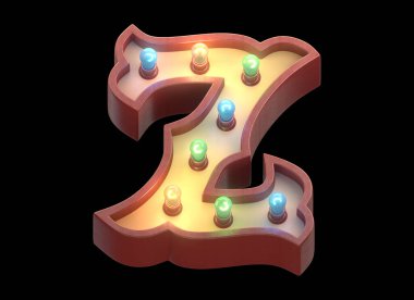 Karnaval lambası yazı tipi.