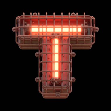 Alarm ışığı yazı tipi. 3d oluşturma.