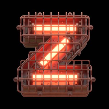 Alarm ışığı yazı tipi. 3d oluşturma.