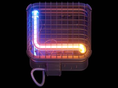 Cyberpunk Neon yazı tipi. 3d oluşturma