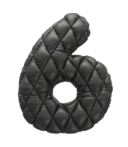 Black Quilted Leather Fuente — Foto de Stock