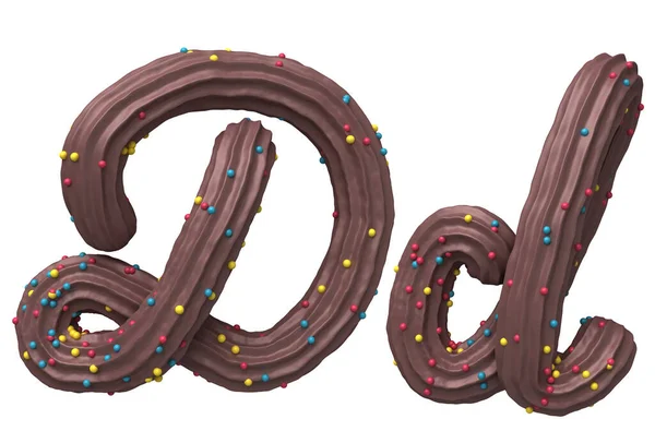 Chocolate Cream Candy Lettertype — Stockfoto