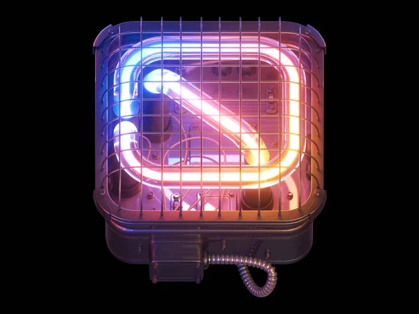 Cyberpunk Neon Typsnitt Konvertering — Stockfoto