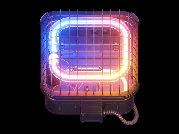 Cyberpunk Neon Fuente Renderizado —  Fotos de Stock