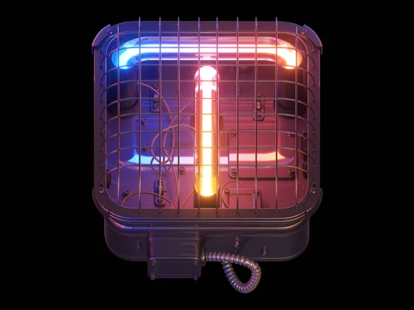 Cyberpunk Neon Fuente Renderizado —  Fotos de Stock