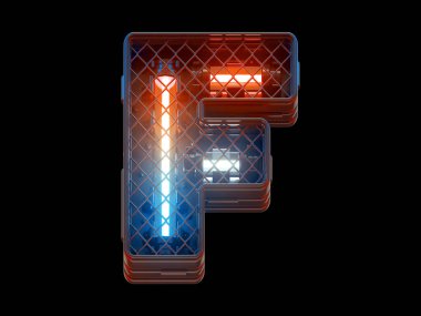 Gelecekçi hafif çit ızgarası yazıtipi. 