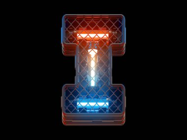 Gelecekçi hafif çit ızgarası yazıtipi. 