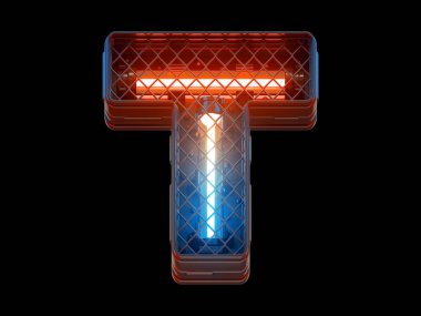 Gelecekçi hafif çit ızgarası yazıtipi. 