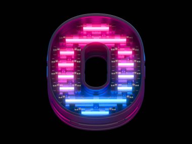 Ultraviyole neon yazı tipi. 