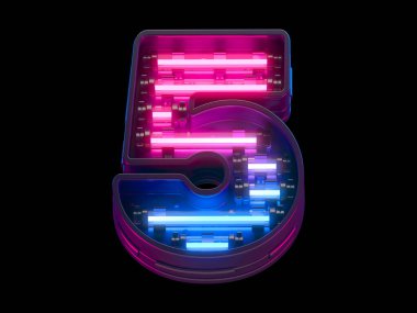 Ultraviyole neon yazı tipi. 