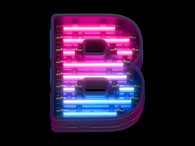 Ultraviyole neon yazı tipi. 