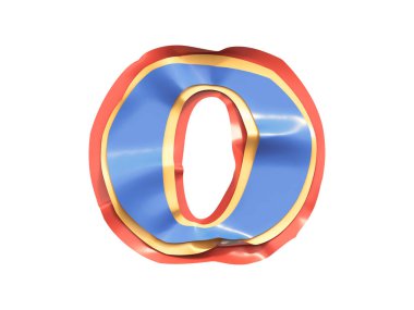 Çıkartma kenarları katlanmış yazı tipi. 3d oluşturma