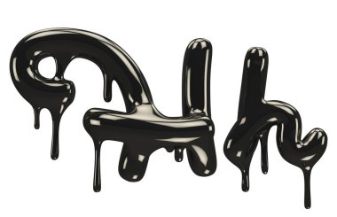 Petrol yazı tipi 3D oluşturma