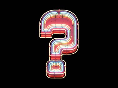 Süper neon yazı tipi. 3d oluşturma.