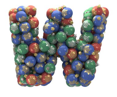 Kar taneleri desenli Noel ağacı süslemelerinin yazı tipi. 