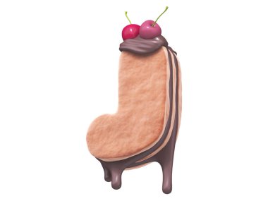 Kirazlı ve çikolatalı kek.. 