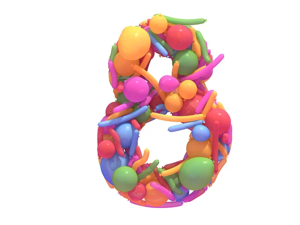 Flerfärgad Ballongtypsnitt Konvertering — Stockfoto