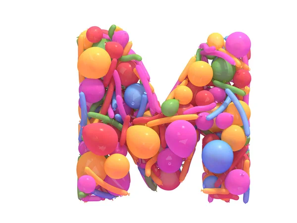 Çok Renkli Balon Yazı Tipi Oluşturma — Stok fotoğraf