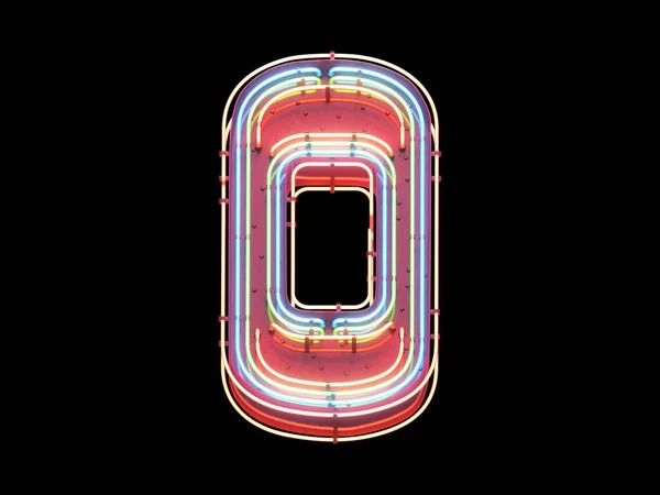 Super Neon Lettertype Destructie — Stockfoto