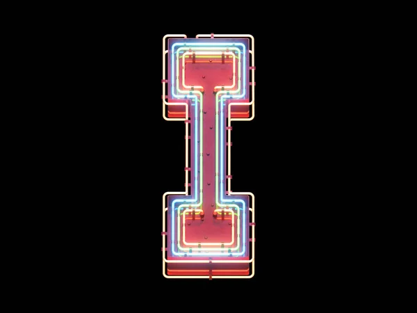 Super Neon Lettertype Destructie — Stockfoto