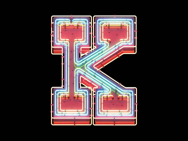 Super Neon Lettertype Destructie — Stockfoto