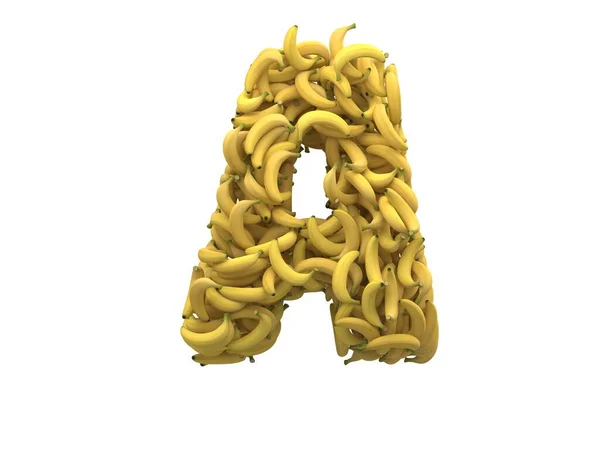 Banana Font Rendering — Stock Photo, Image