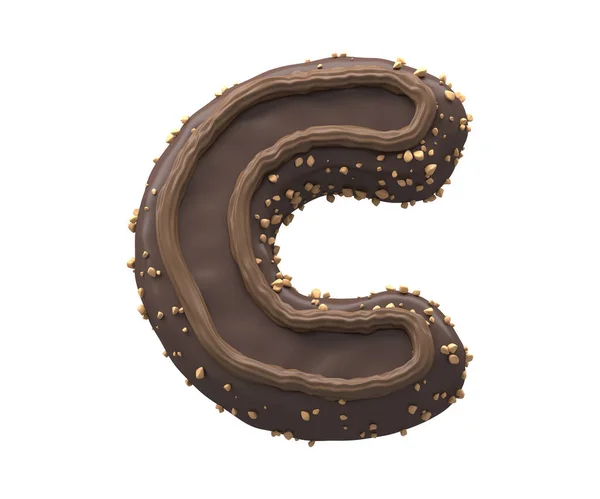 Chocolade Noten Lettertype — Stockfoto