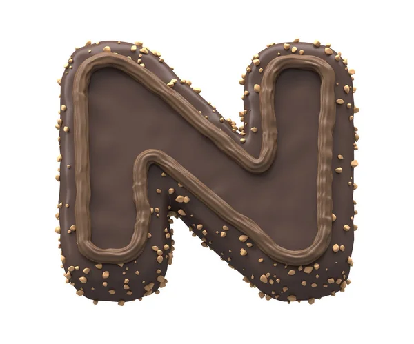 Chocolade Noten Lettertype — Stockfoto