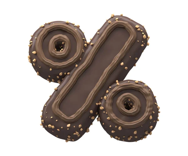 Chocolade Noten Lettertype — Stockfoto