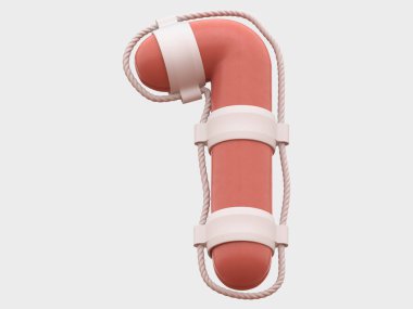 Lifebuoy yazı tipi. 3d oluşturma
