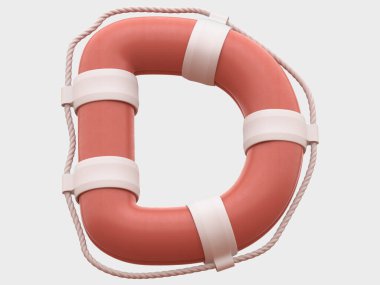 Lifebuoy yazı tipi. 3d oluşturma