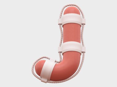 Lifebuoy yazı tipi. 3d oluşturma