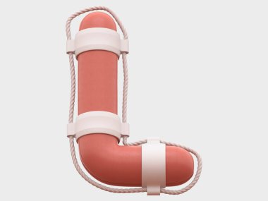 Lifebuoy yazı tipi. 3d oluşturma
