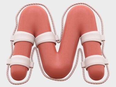 Lifebuoy yazı tipi. 3d oluşturma