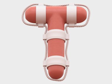 Lifebuoy yazı tipi. 3d oluşturma