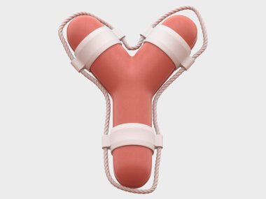 Lifebuoy yazı tipi. 3d oluşturma