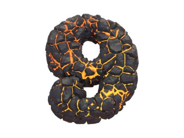 Lav yazı tipi. 3d oluşturma.