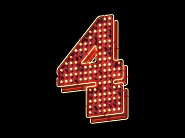 Lamba ve neon ışığı. Kumarhane yazı tipi. 