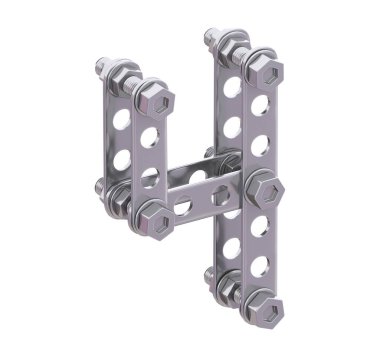 Metalik yapıcı yazı tipi. 3d oluşturma