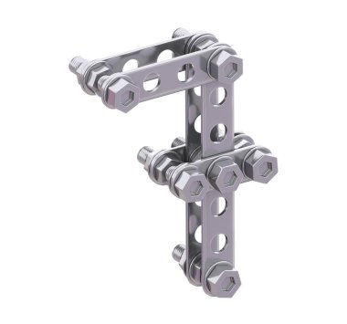 Metalik yapıcı yazı tipi. 3d oluşturma