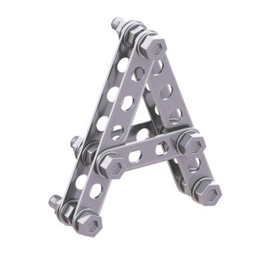 Metalik yapıcı yazı tipi. 3d oluşturma