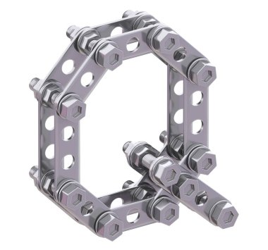 Metalik yapıcı yazı tipi. 3d oluşturma