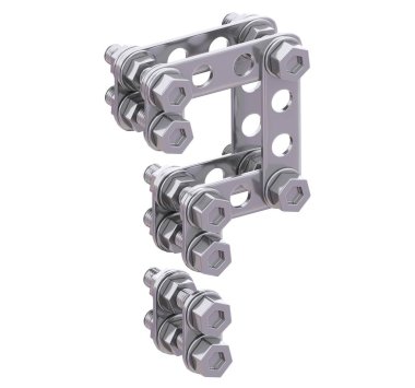 Metalik yapıcı yazı tipi. 3d oluşturma