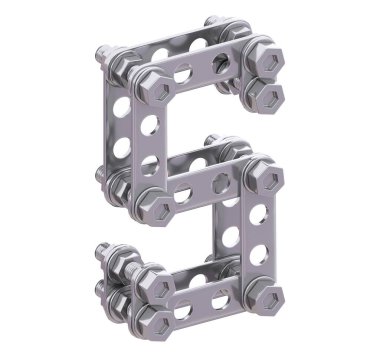 Metalik yapıcı yazı tipi. 3d oluşturma