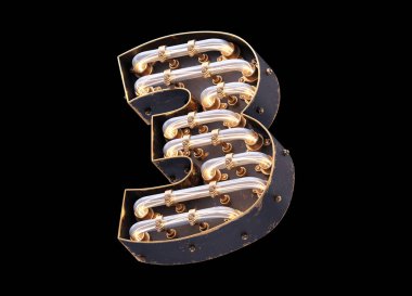 Klasik ışık yazı tipi.