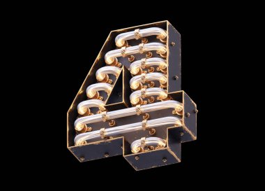 Klasik ışık yazı tipi.