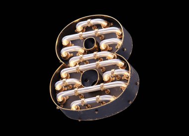 Klasik ışık yazı tipi.