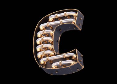 Klasik ışık yazı tipi.