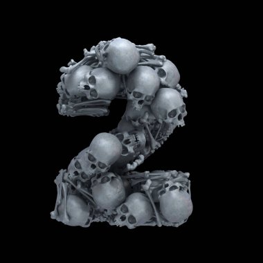 Kafatası ve kemik yazı tipi.